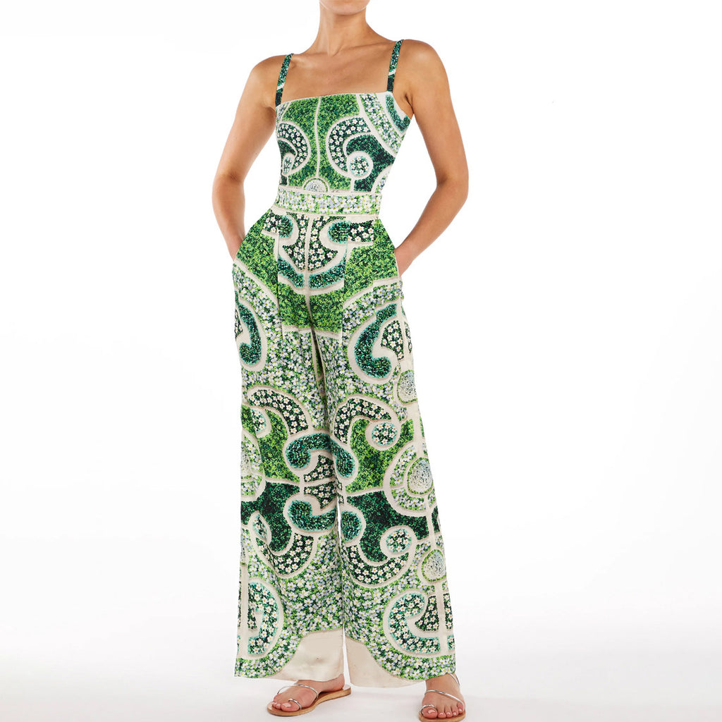 Printed Slim-Fitting One-Piece Swimsuit for Women with Skirt Design