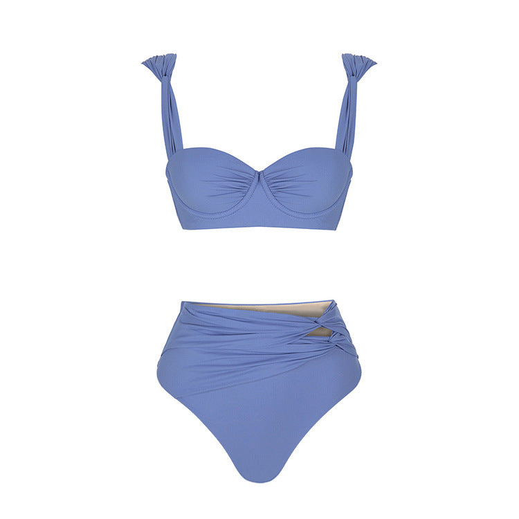 Colour-Block Hollow-Out Swimwear Set | Metal Buckle Detail | Women's Bikini